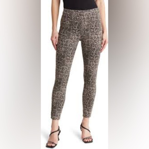SPANX Jean-ish slimming snakeskin print neutral leggings size small - Picture 3 of 7